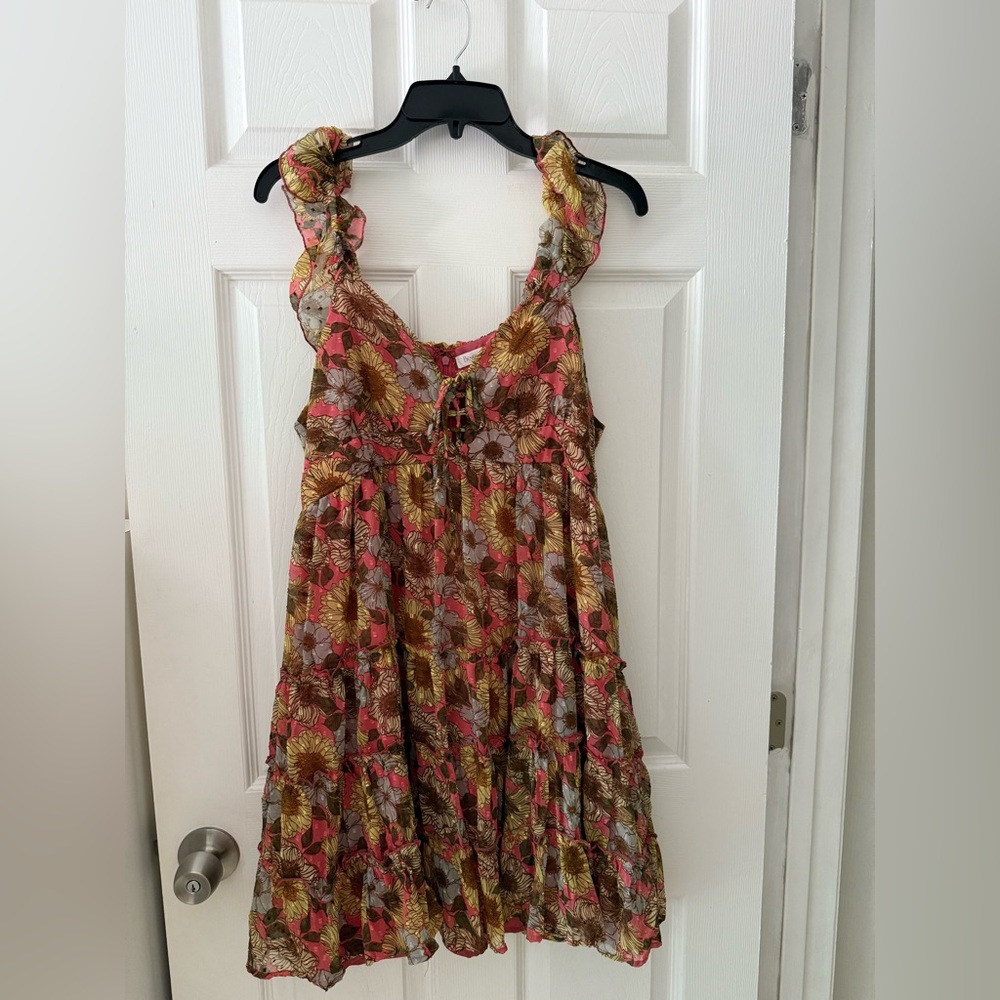 BEAUTIFUL Tie Front Halter mini Sundress